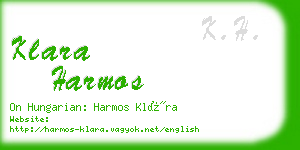 klara harmos business card